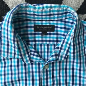 Banana Republic Shirts - Banana Republic - checkered blue button up Banana Republic Shirts - Banana Republic - checkered blue button up